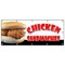Signmission CHICKEN SANDWICH BANNER SIGN fried restaurant signs grill grilled B-120 Chicken Sandwich - alternate 1